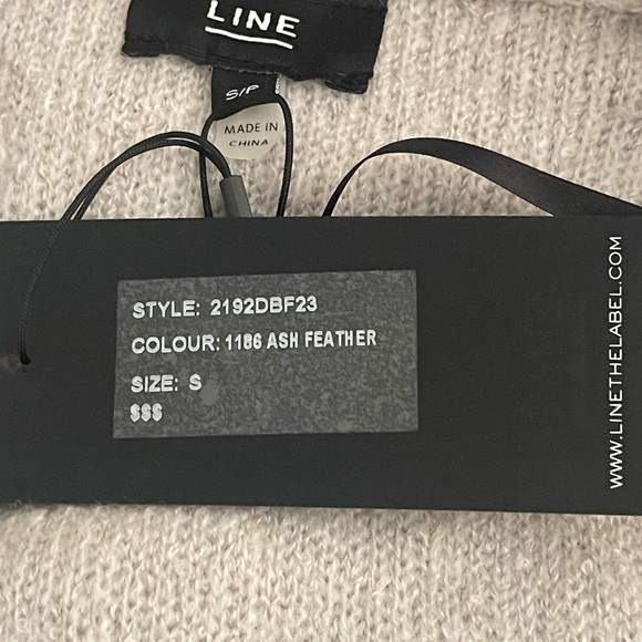 LINE the Label Small Ash Feather Vest Wool/Mohair Blend Cozy Cardigan duster - Picture 3 of 5